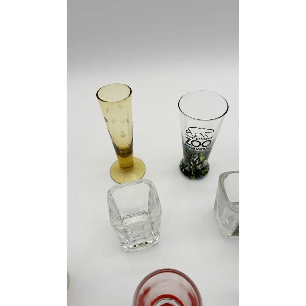 Vintage Shot Glasses Various Destinations Vacation Spots Lot Of 15. VG Condition